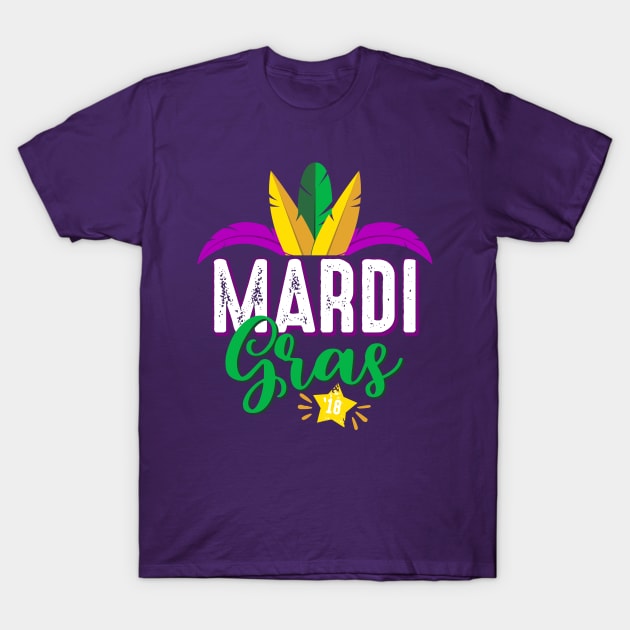 Mardi Gras 2018 - New Orleand - carnival - fat tuesday - Party Gift - Beads T-Shirt by CheesyB